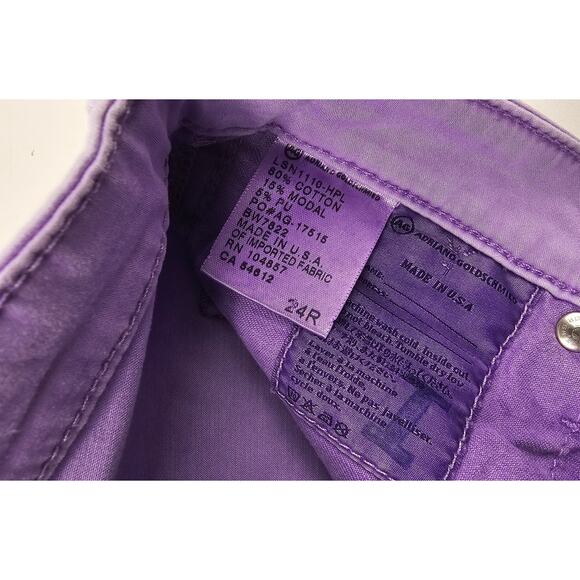 AG cigarette leg the stilt purple lavander ankle skinny jeans made in USA 24 EUC - Picture 4 of 9